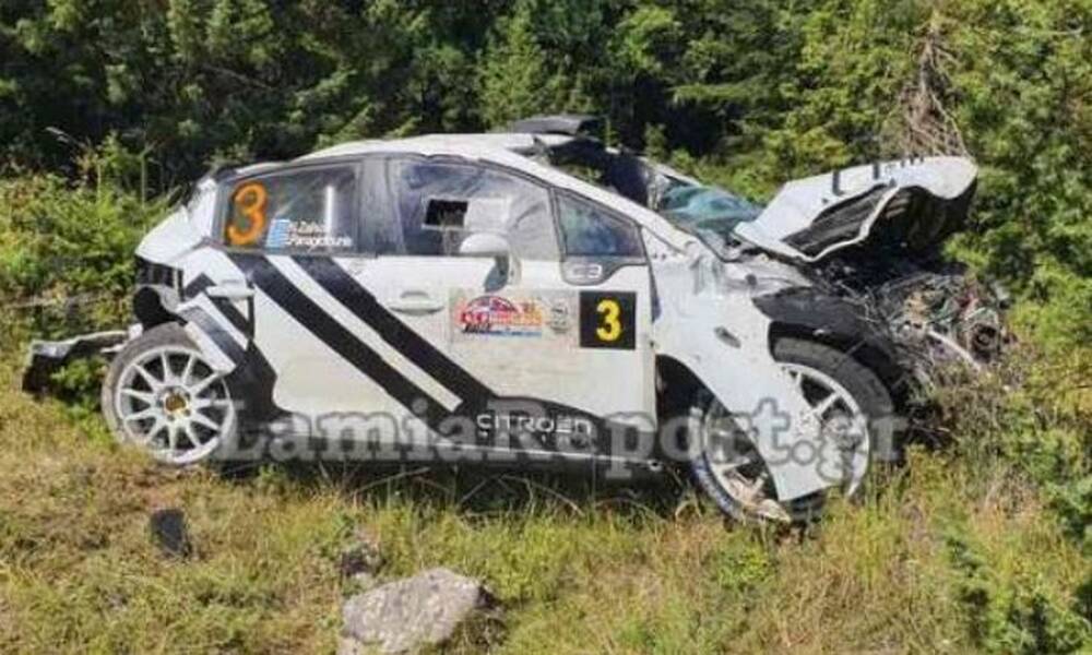 Ράλλυ Φθιώτιδας: Αγωνιστικό αυτοκίνητο βγήκε εκτός δρόμου – Ένας τραυματίας